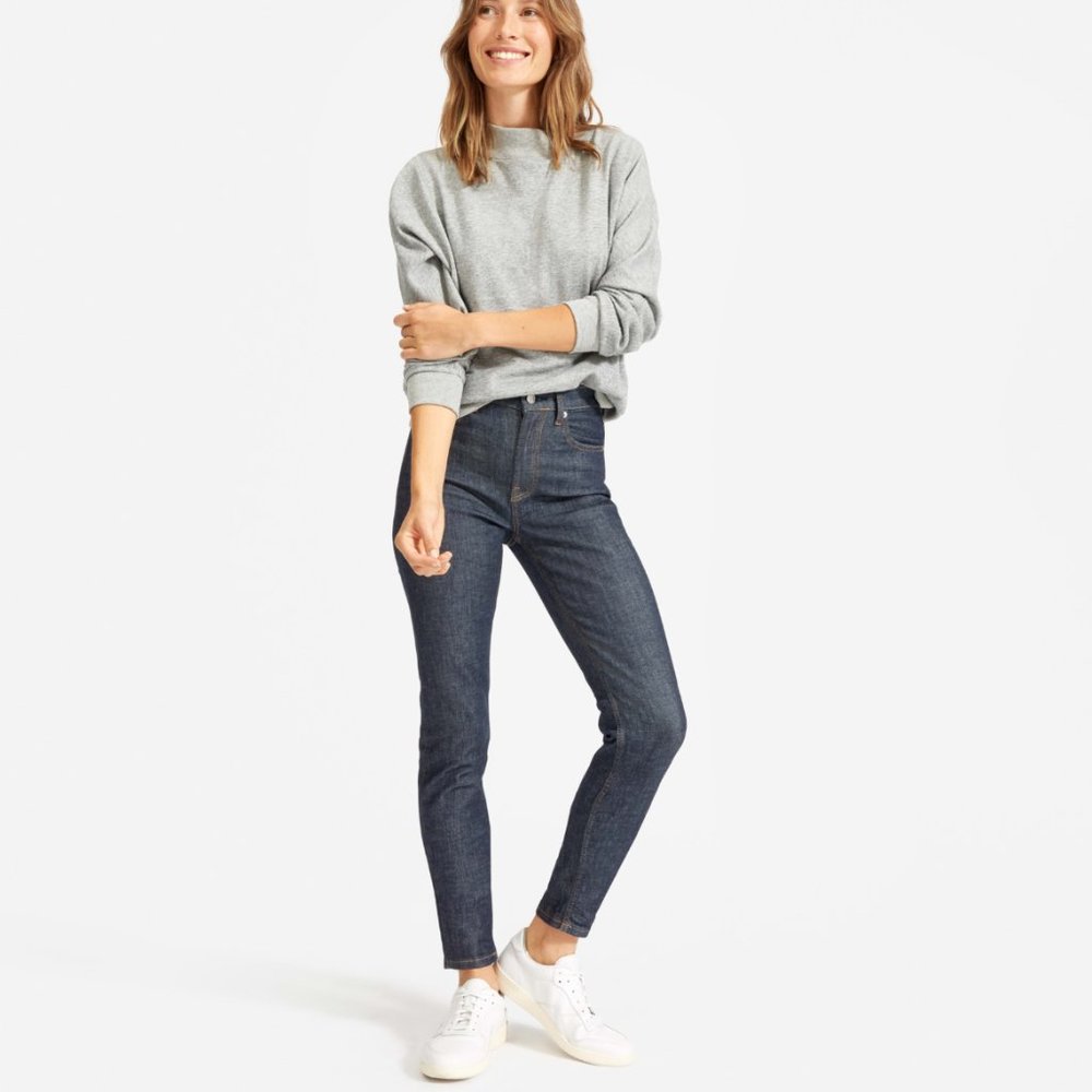 Everlane High-Rise Skinny Jean Dark Indigo (25)